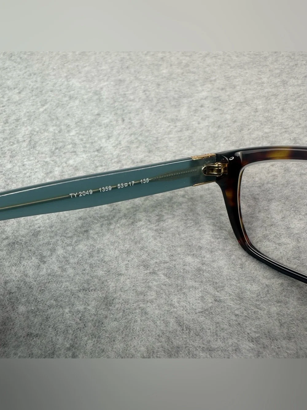 Tory Burch TY2049-1359-53 Eyeglasses – Tortoise & Teal Preowned - Picture 9 of 14
